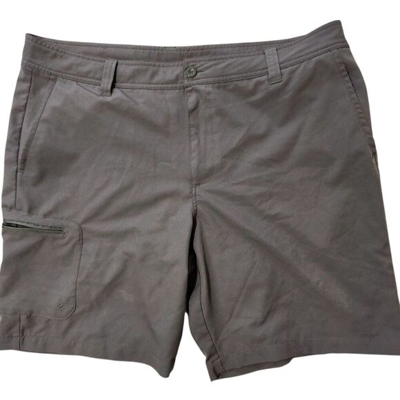 Magellan Shorts For Mens Size 42 Gray Flat Front Chino Casual - Picture 1 of 10